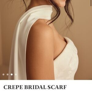 NWOT - Crepe Bridal Scarf